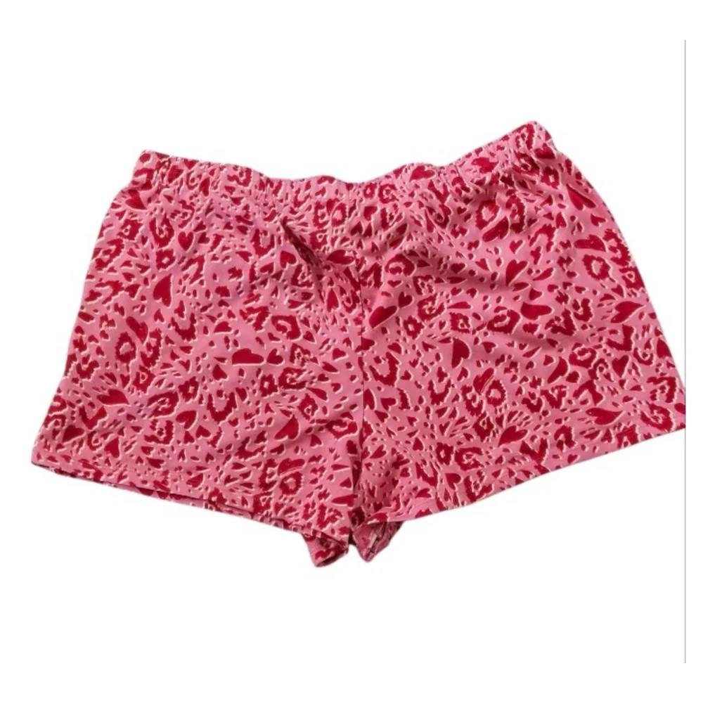 Loft Outlet Sleepwear Set Red & Pink Animal Print/Hearts Top Size S, Shorts M - Picture 6 of 15